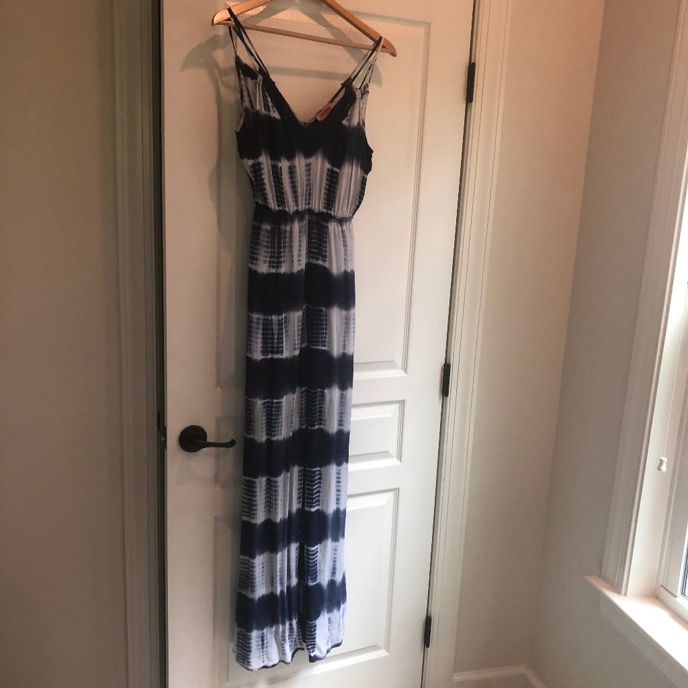 Maxi Dress Blue Tie Dye Flying Tomato